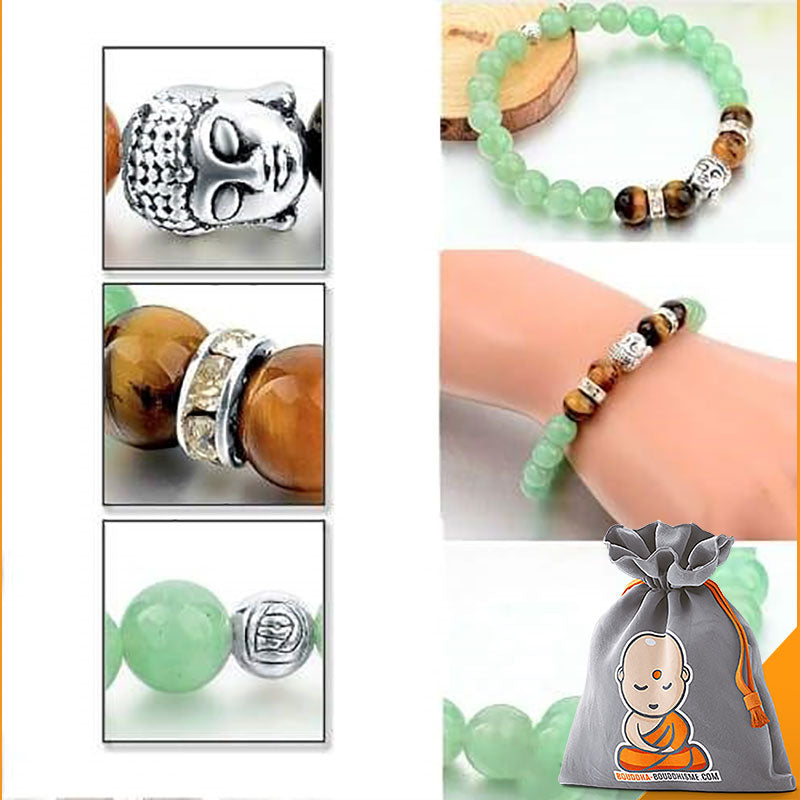 Bracelet Bouddha "Prospérité & Protection" en Aventurine Verte