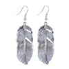 Boucles d'oreilles Plumes - Argent antique