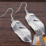 Boucles d'oreilles Plumes - Argent antique