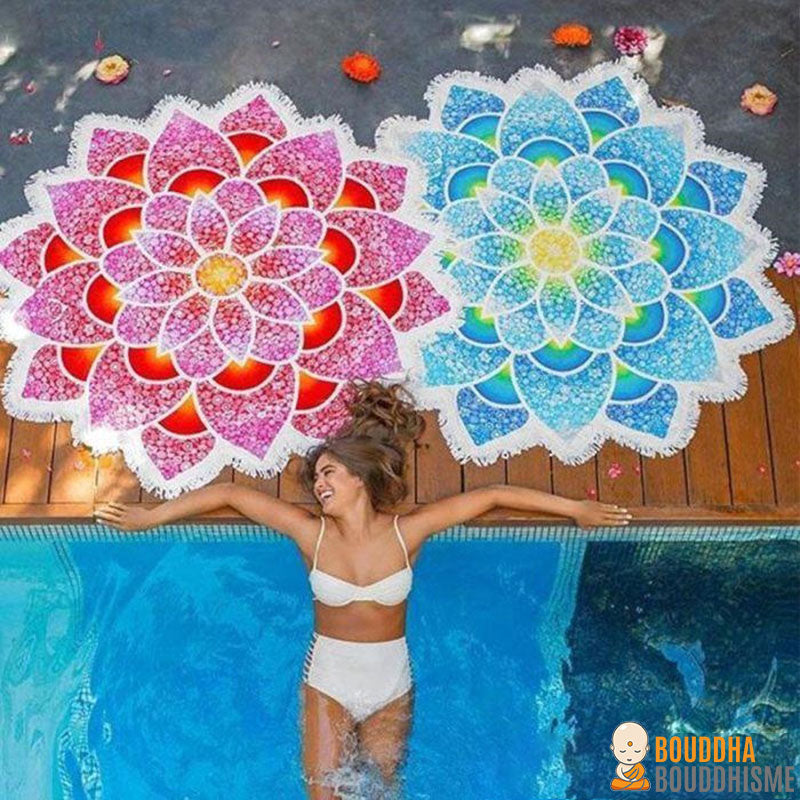 Toile Mandala "Fleur Lumineuse" - 2 couleurs disponibles