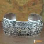 Bracelet Manchette Tibétain Argent - 5 styles disponibles