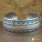 Bracelet Manchette Tibétain Argent - 5 styles disponibles