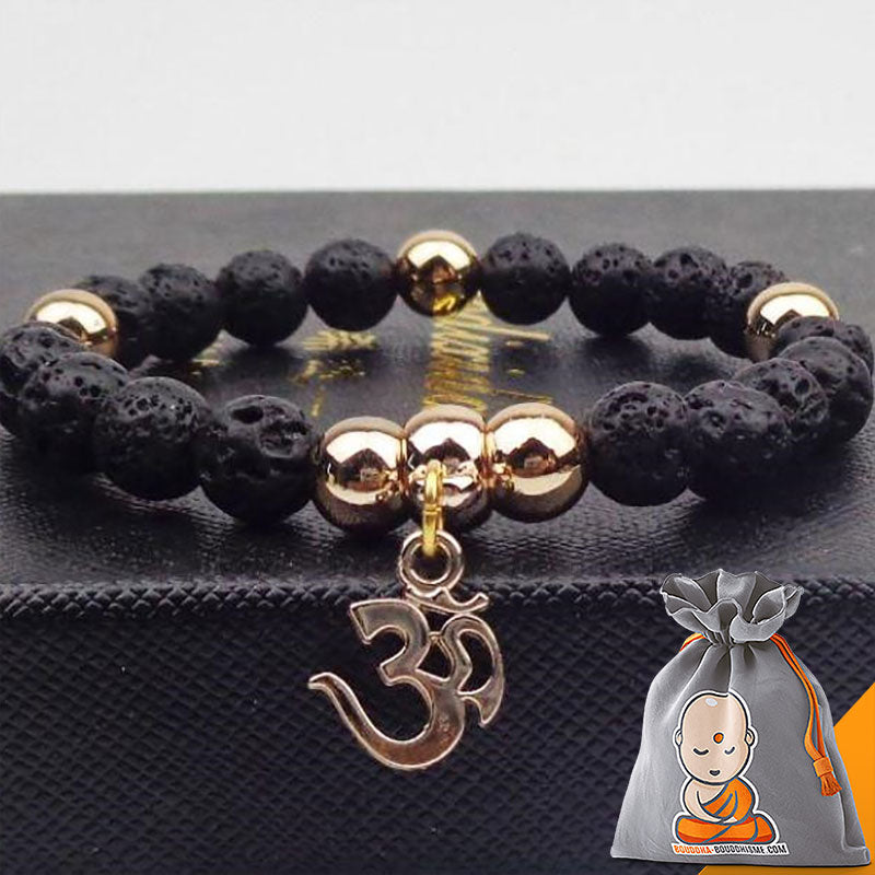 Bracelet "OM" en Pierres naturelles - 3 types de pierres disponibles