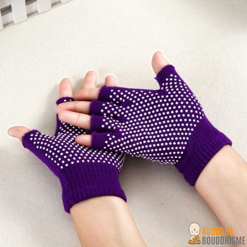 Gants / Mitaines de Yoga antidérapantes - 5 couleurs disponibles