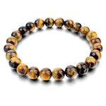 Bracelet de 24 perles en Oeil de tigre - bracelet de protection