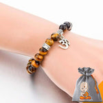 Bracelet "Om" en Oeil de tigre