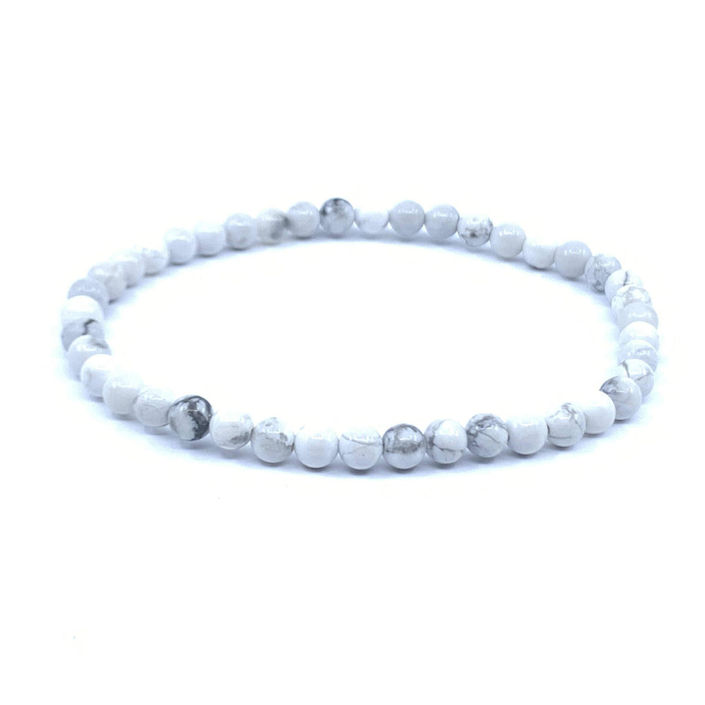 Mini Bracelet "Energie" en Howlite Blanche