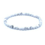 Mini Bracelet "Energie" en Howlite Blanche