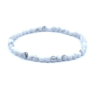 Mini Bracelet "Energie" en Howlite Blanche