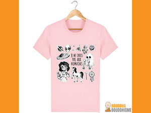 T-Shirt Unisexe "Je ne crois pas aux Humains"