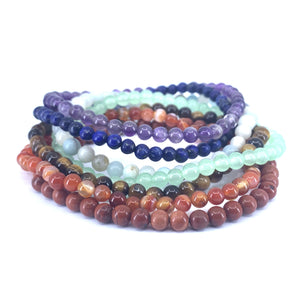 Lot de 7 Mini Bracelets "Energie des 7 Chakras"