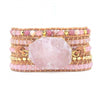 Bracelet Wrap "Magie de l'Amour" en Quartz Rose