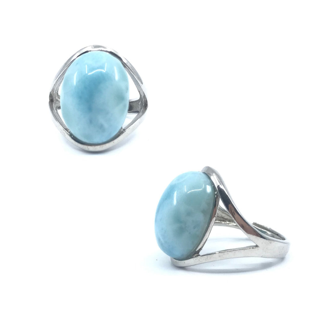 Bague "Caraïbe" en Larimar