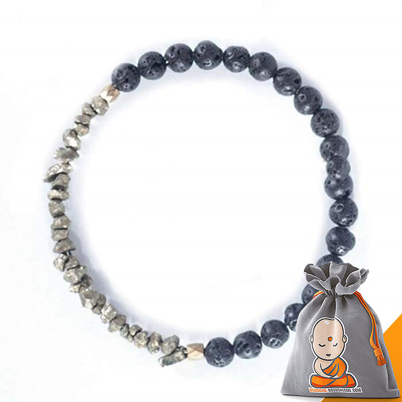 Bracelet diffuseur "Étincelle" en Pyrite