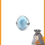 Bague "Caraïbe" en Larimar