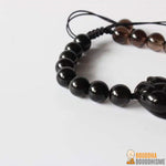 Bracelet Pi Xiu "Protection & Fortune" en Obsidienne et Quartz Fumé