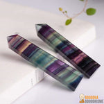 Baguette en Fluorite Arc-en-Ciel