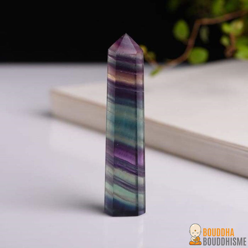 Baguette en Fluorite Arc-en-Ciel