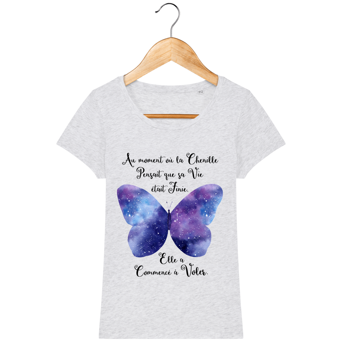 T-Shirt Femme "Transformation du Papillon"