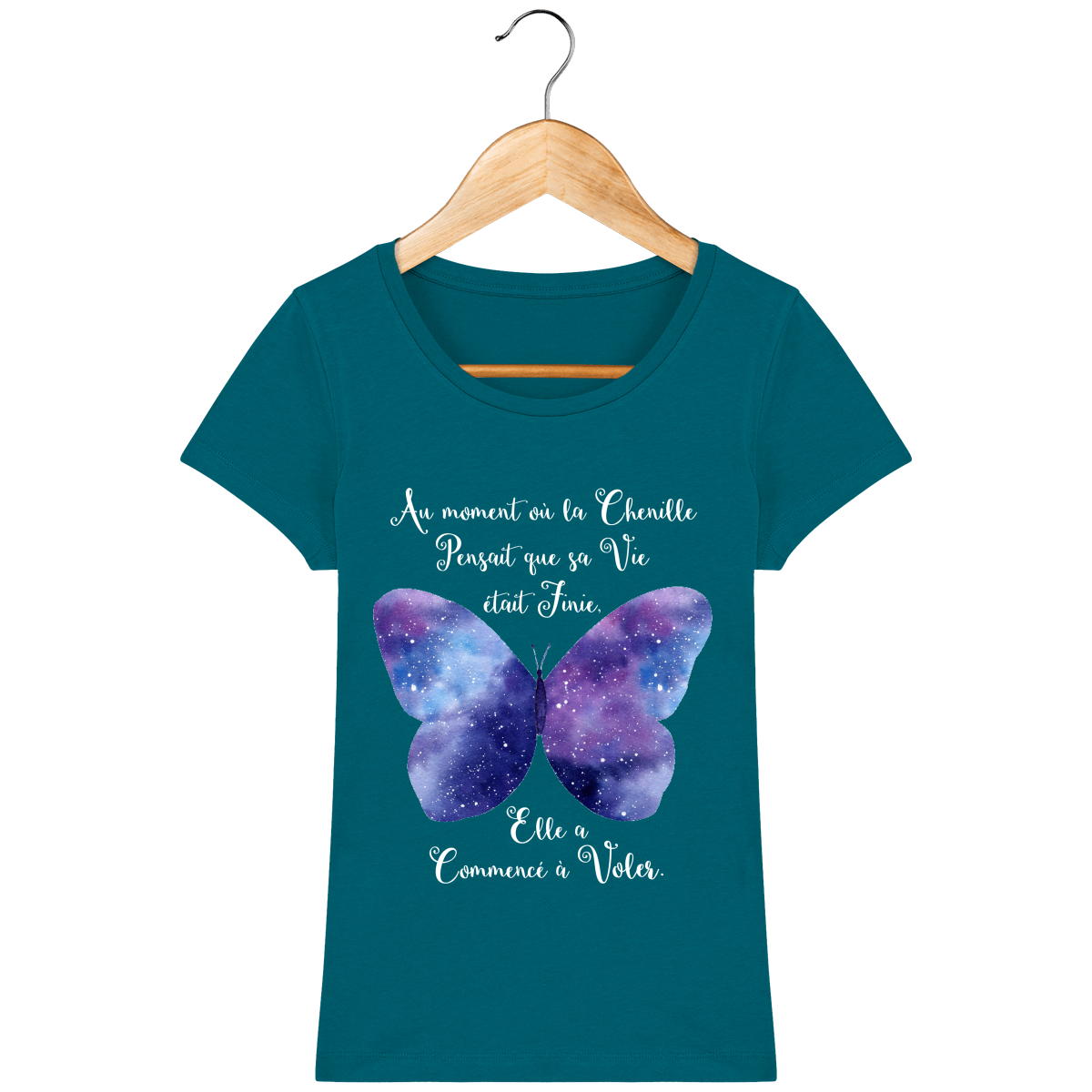 T-Shirt Femme "Transformation du Papillon"