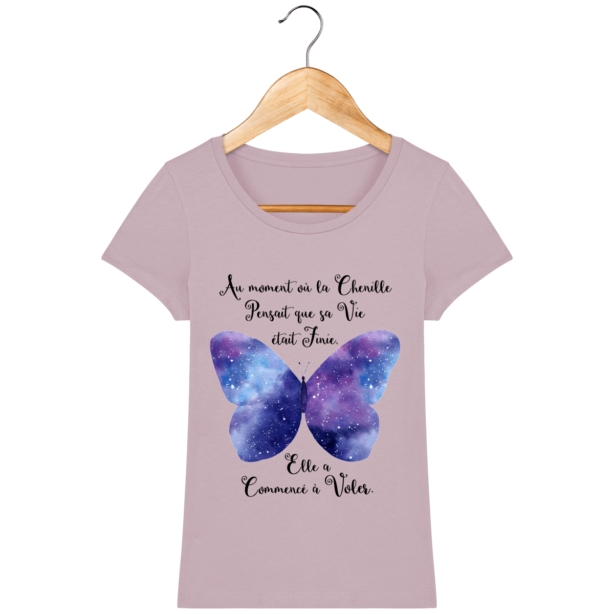 T-Shirt Femme "Transformation du Papillon"