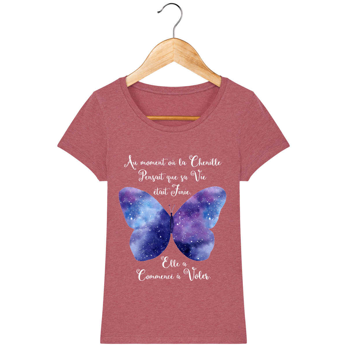 T-Shirt Femme "Transformation du Papillon"