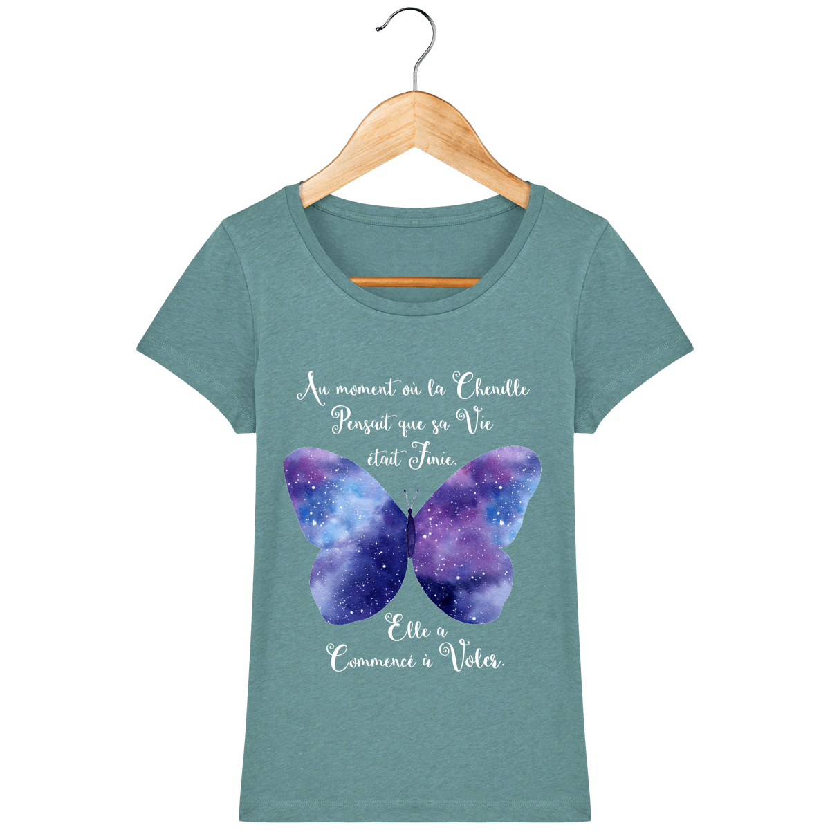 T-Shirt Femme "Transformation du Papillon"