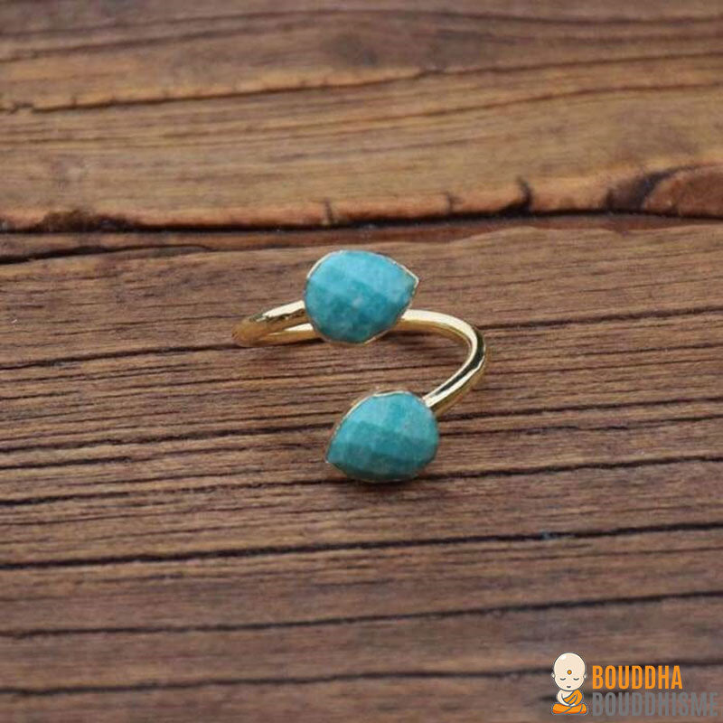 Bague "Bienveillance" en Amazonite