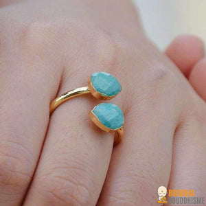 Bague "Bienveillance" en Amazonite