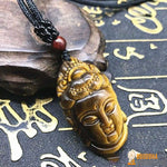 Collier "Tête de Bouddha" en Oeil de Tigre