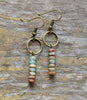 Boucles d'Oreilles "Bohémiennes" en Pierre Naturelle - 2 pierres disponibles