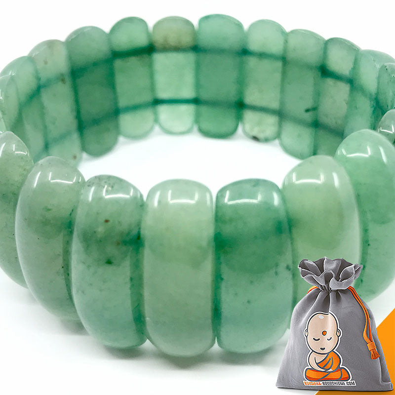 Bracelet "Je Suis dans l'Abondance" en Aventurine Verte