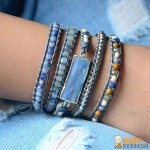 Bracelet Wrap "Libre d'Etre" en Cyanite