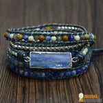 Bracelet Wrap "Libre d'Etre" en Cyanite