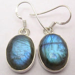 Boucles d'Oreilles "Touche de Lumière" en Labradorite