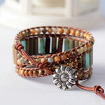 Bracelet Wrap "Pureté" en Jaspe