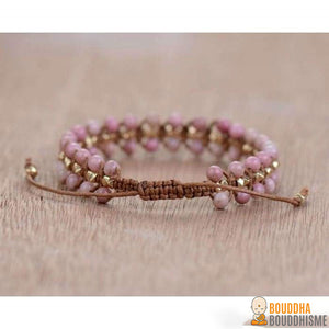 Bracelet "Energie du Coeur" en Rhodonite