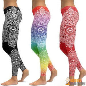 Leggings "Mandala et Vibration des Couleurs" - 14 couleurs disponibles