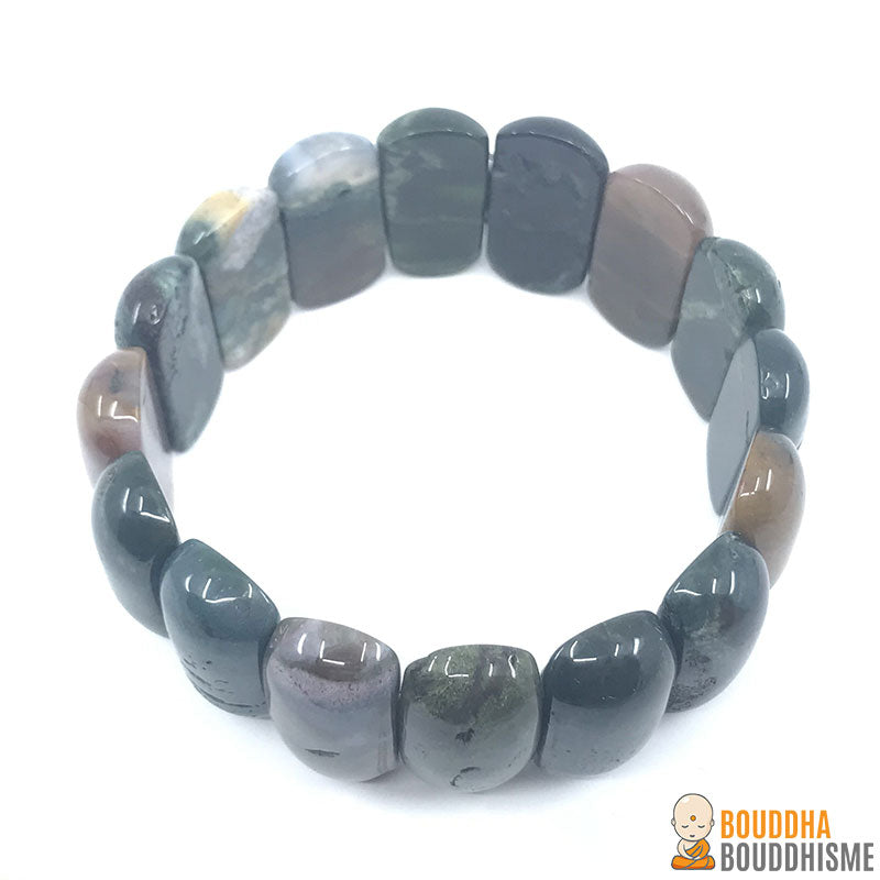 Bracelet "Je Suis Lumineuse" en Agate Indienne