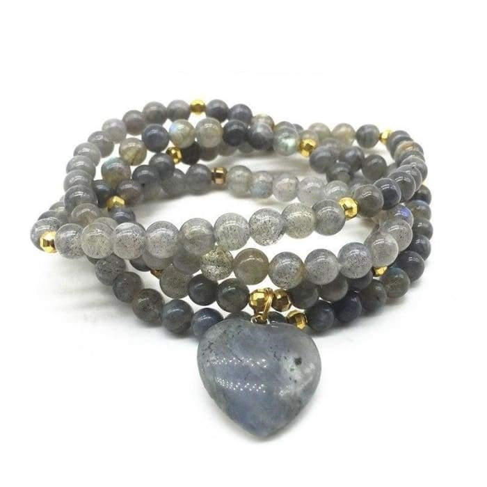 Bracelet Mala "Harmonie de l'Aura" en Labradorite