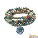 Bracelet Mala "Compassion Infinie" en Pierres Naturelles - 5 pierres disponibles