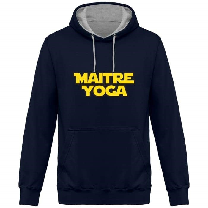 Sweat Capuche Bicolore Unisexe "Maitre Yoga"