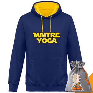 Sweat Capuche Bicolore Unisexe "Maitre Yoga"