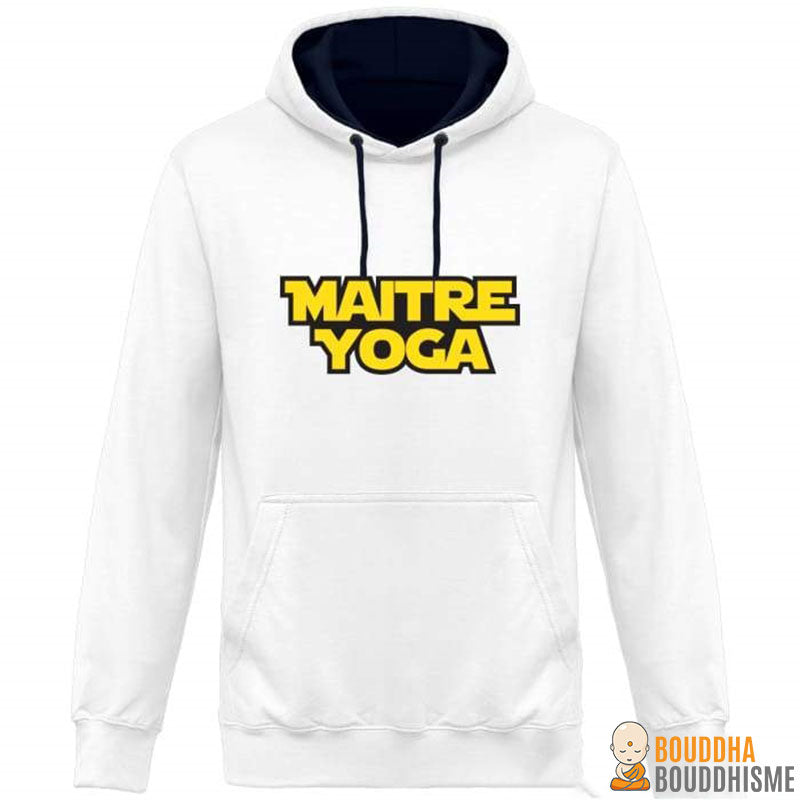 Sweat Capuche Bicolore Unisexe "Maitre Yoga"