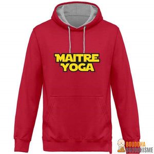 Sweat Capuche Bicolore Unisexe "Maitre Yoga"