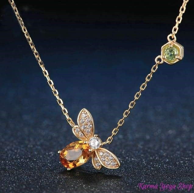 Collier "Abeille d'Or" en Citrine