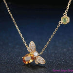 Collier "Abeille d'Or" en Citrine