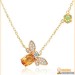 Collier "Abeille d'Or" en Citrine