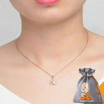 Collier "Patte d'Amour" en Quartz Rose et Argent 925