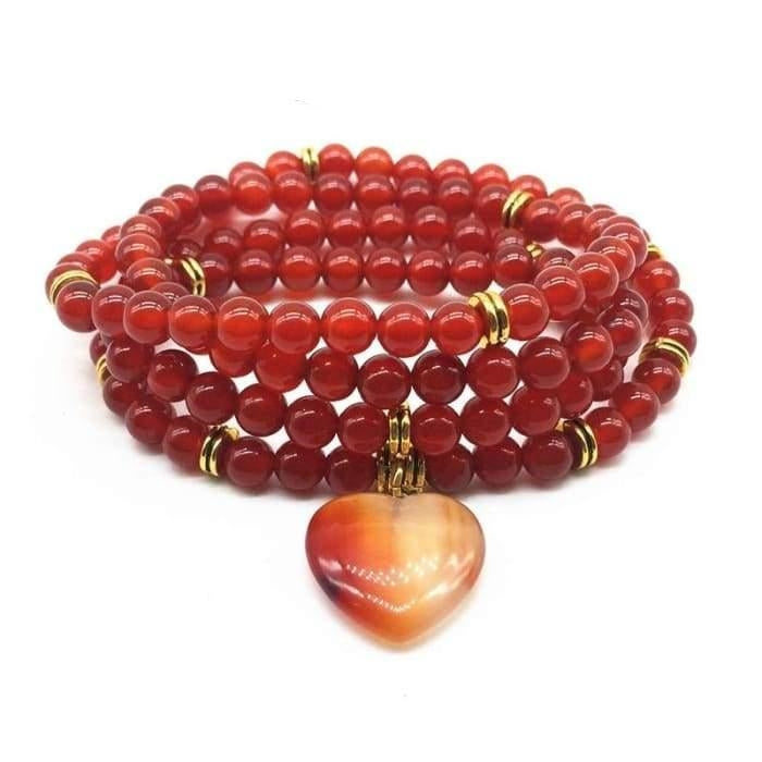 Bracelet Mala "Féminin Sacré" en Cornaline